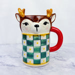 Checkered Reindeer Mug