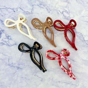 Ribbon Bow Claw Clip