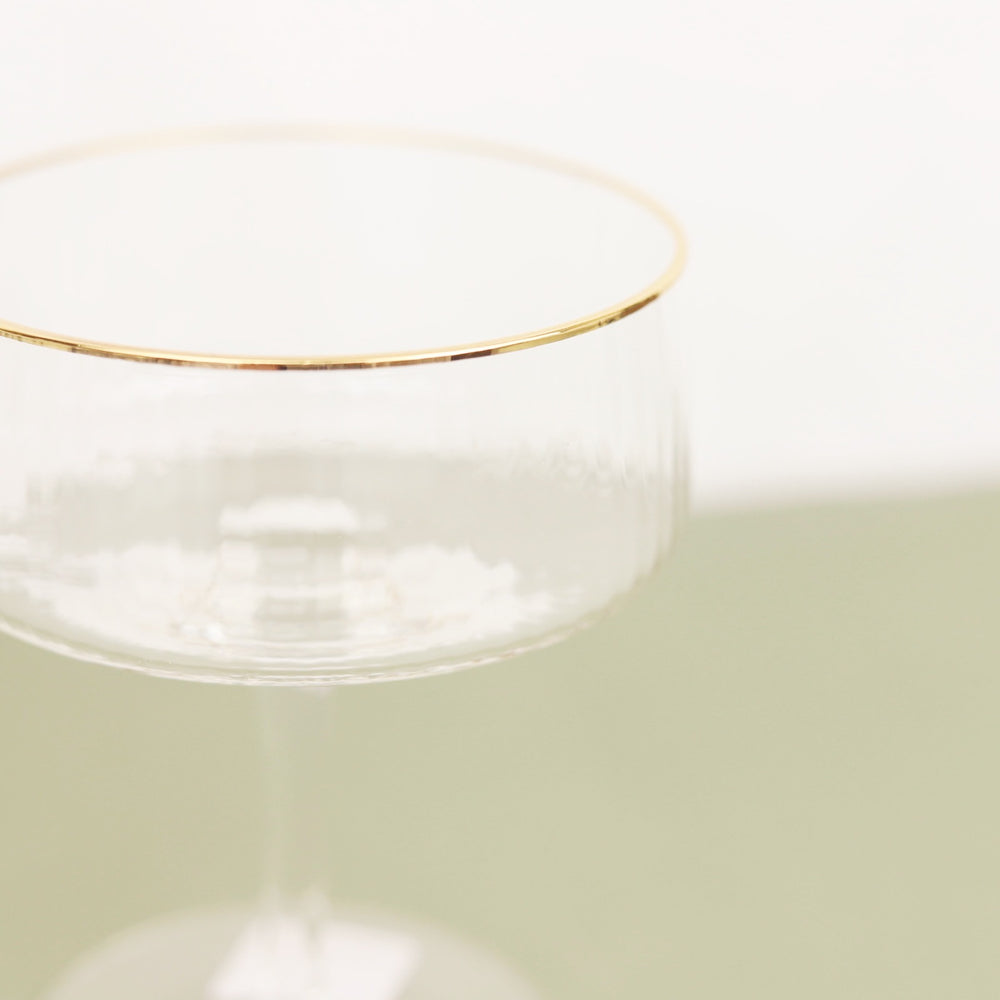 Gold Rimmed Cocktail Glass
