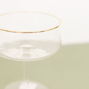 Gold Rimmed Cocktail Glass