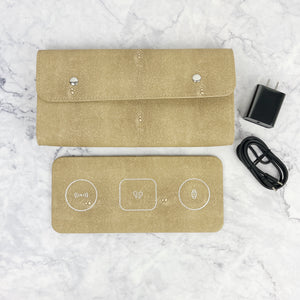 Leather Wireless Charging Pad with Case