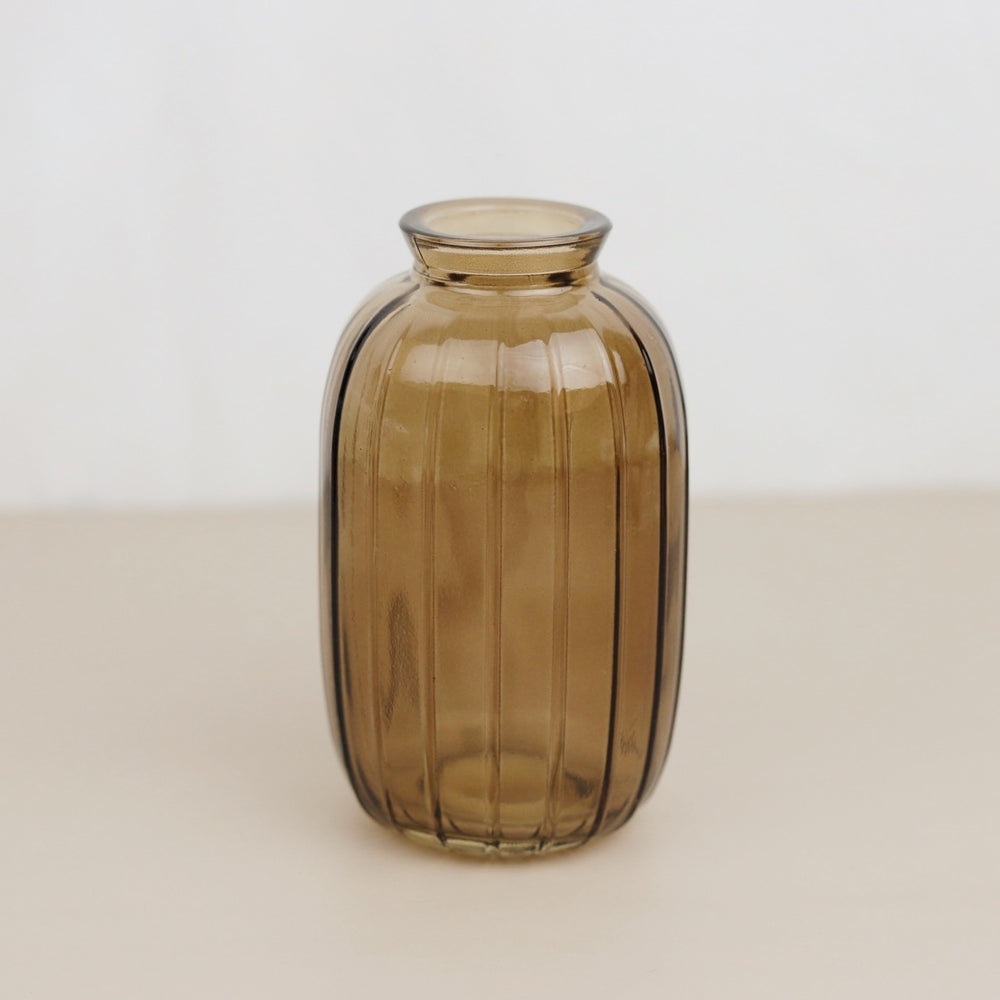Amber Glass Vase - Tall