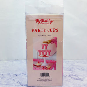 Pink Bow Paper Cup Set