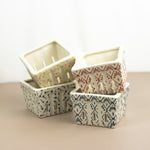 Stamped Stoneware Berry Baskets