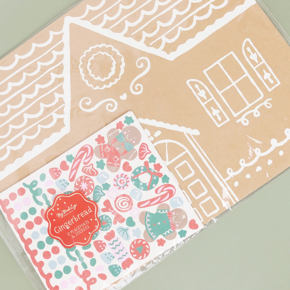 Gingerbread Placemat with Stickers