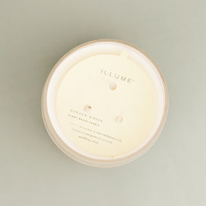 Winter White Baltic Glass Candle