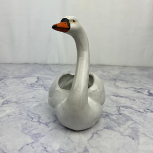 Stoneware Swan Planter