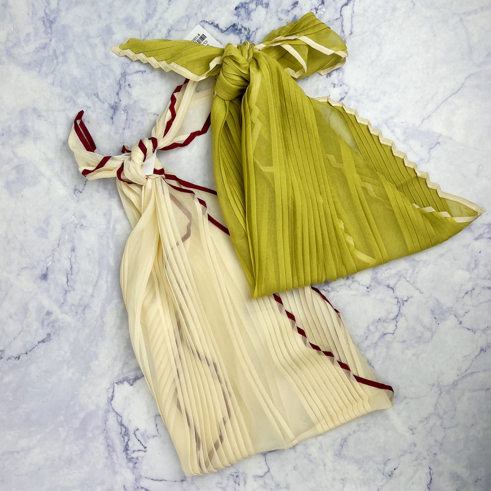 Pleated Sheer Scarf