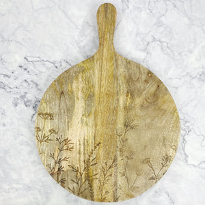 Flower Etched Charcuterie Board