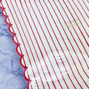 Scalloped Stripe Holiday Paper Plate Set