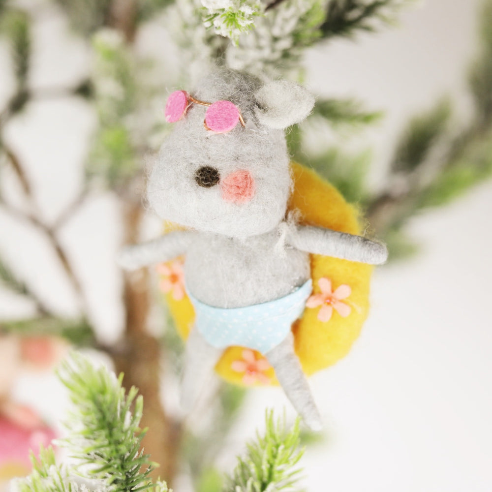 Wool Felt Tubing Animal Ornaments