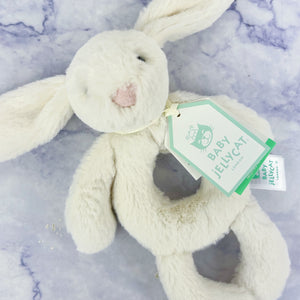 Bashful Cream Bunny Ring Rattle