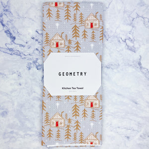 Festive Holiday Geometry Tea Towels