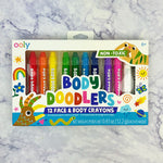 Body Doodlers Face & Body Crayons - Set of 12 Colors