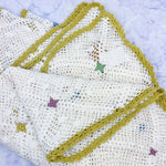 Recycled Cotton Crochet Diamond Throw