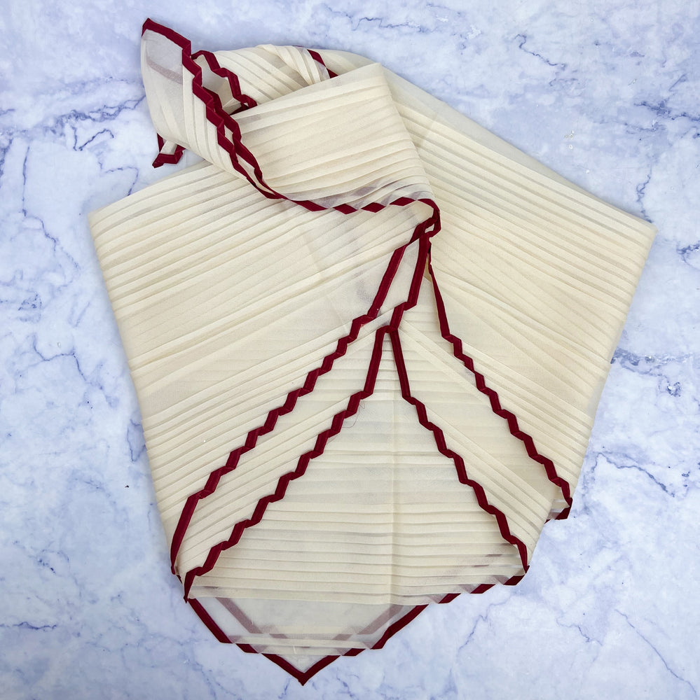 Pleated Sheer Scarf