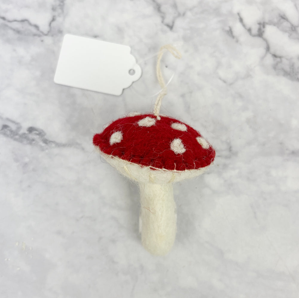 Felt Red Mushroom Ornament