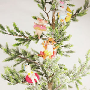 Wool Felt Tubing Animal Ornaments