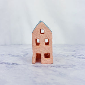 Hand Painted Paper Mache Houses