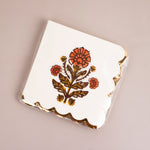 Scalloped Floral Cocktail Napkin