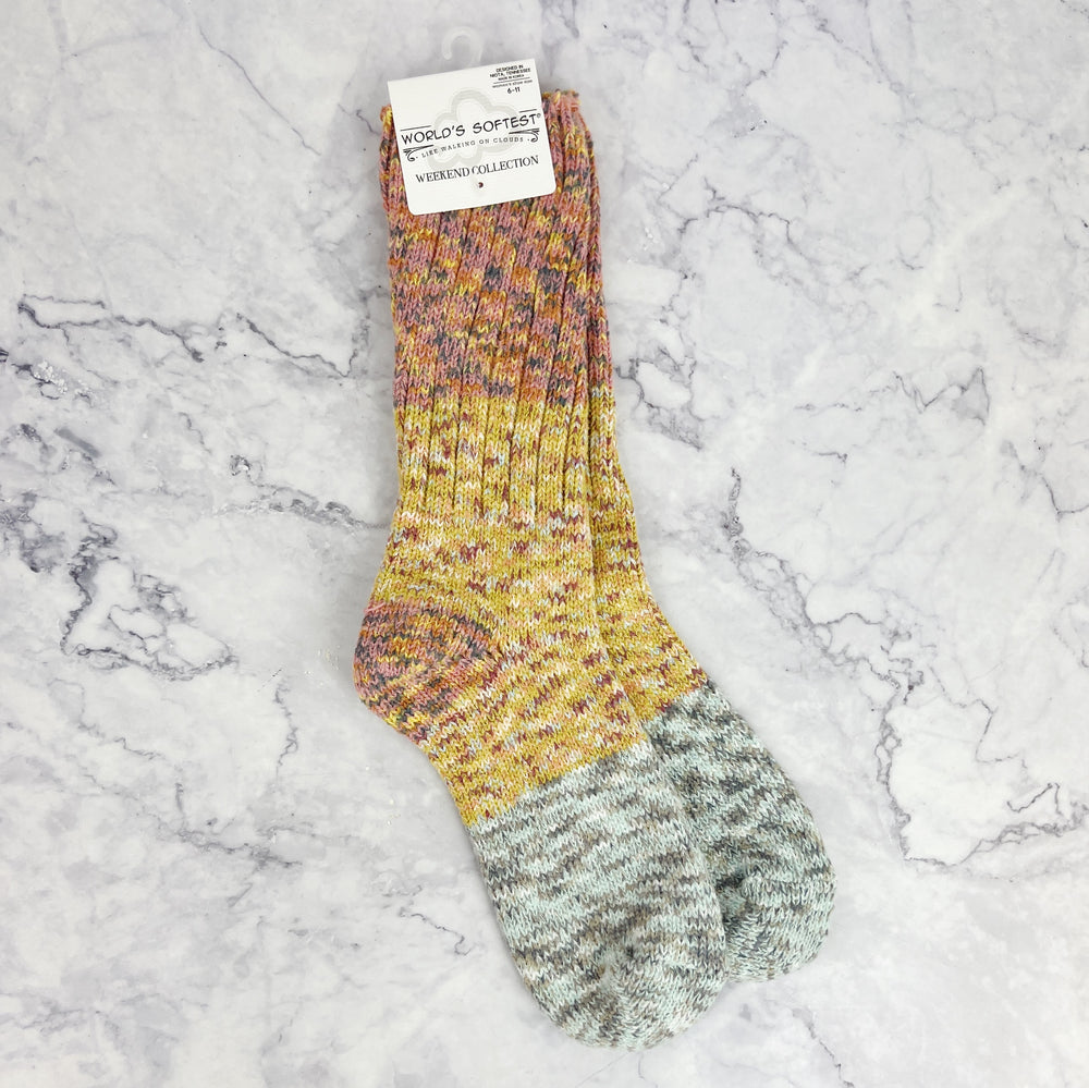 Multicolored Speckle Cozy Sock