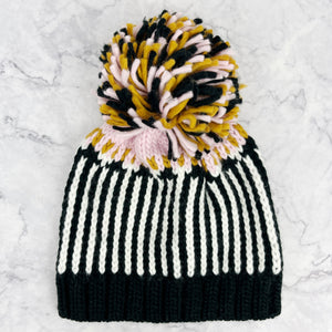 
                
                    Load image into Gallery viewer, Licorice Lane Pom Pom Hat
                
            