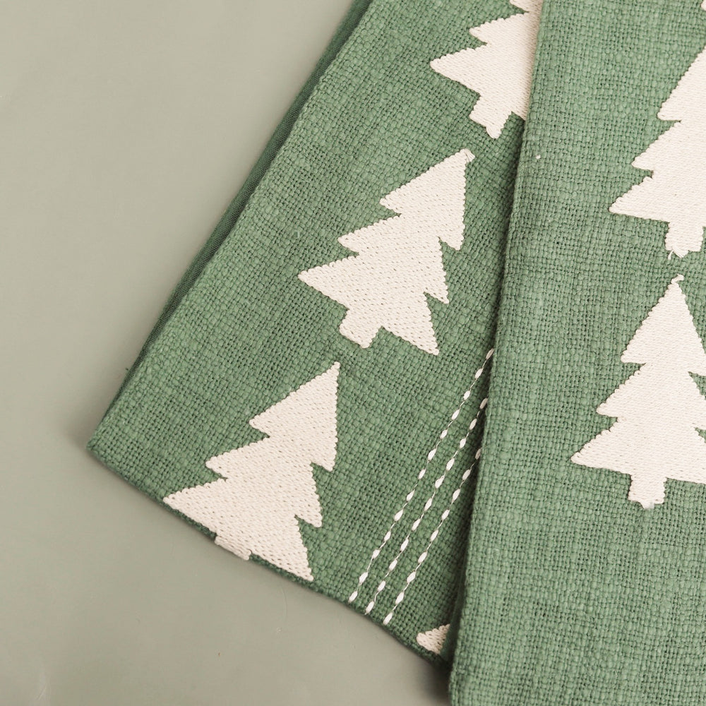 Embroidered Tree Table Runner