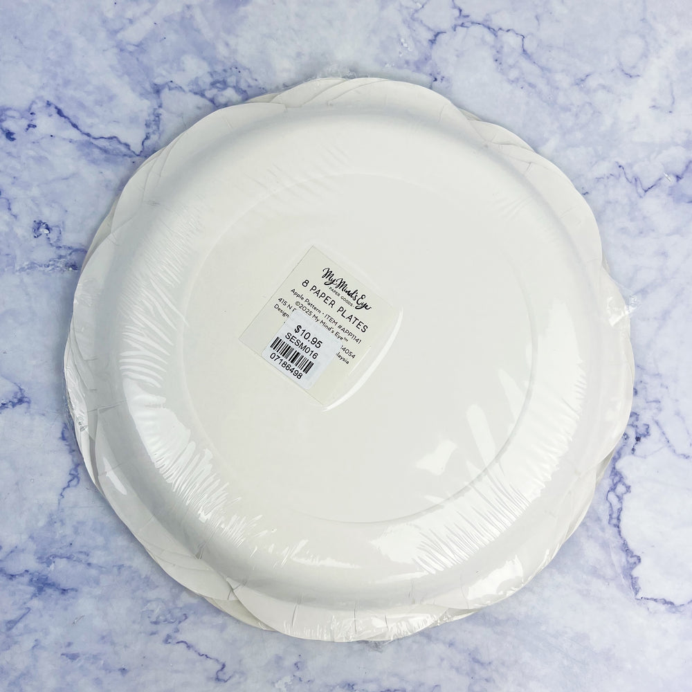 Apple For the Teacher Scalloped Plates