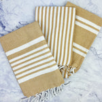 Chai Stripe Tassel Kitchen Towel