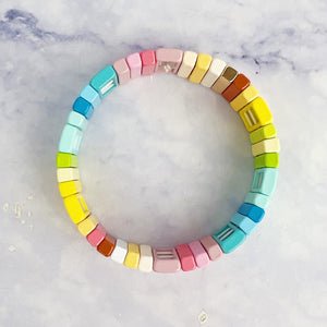 Tall Pastel Tile Bracelet