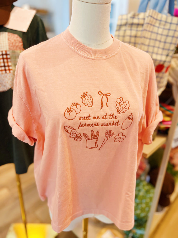 Meet Me At The Farmers' Market Crop Tee