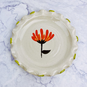 Ruffled Stoneware Plate