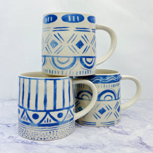 Cobalt Tile Print Mug