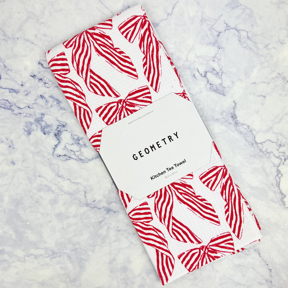 Festive Holiday Geometry Tea Towels