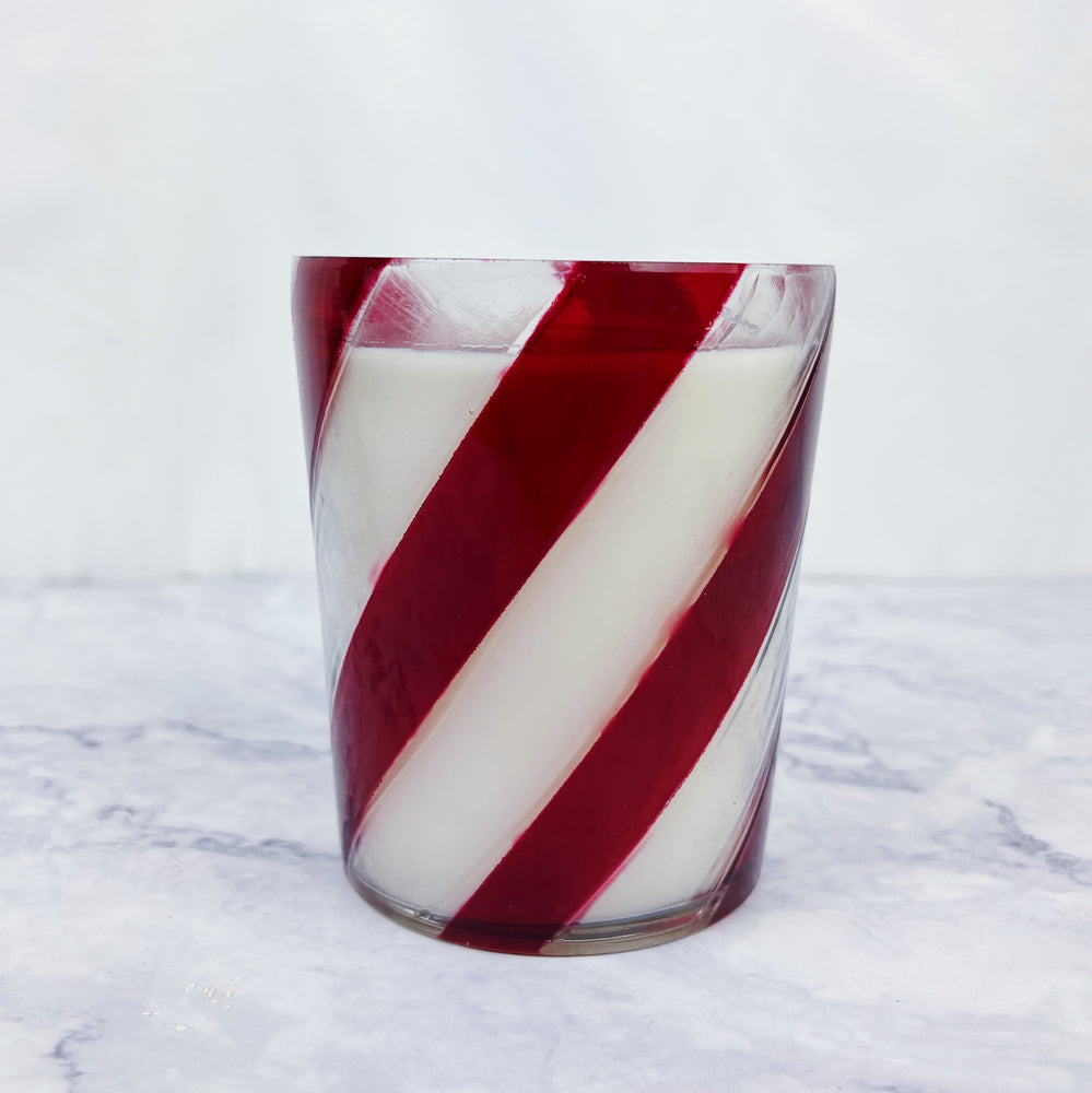 Holiday Striped Candle