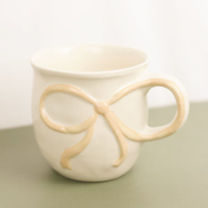 Bow Handle Holiday Mug - Pink