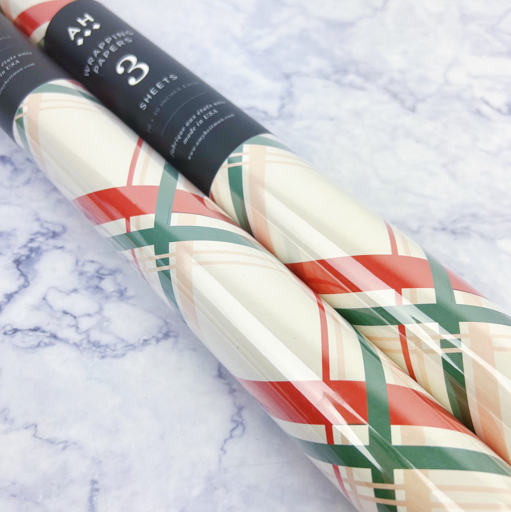 Vintage Plaid Wrapping Paper