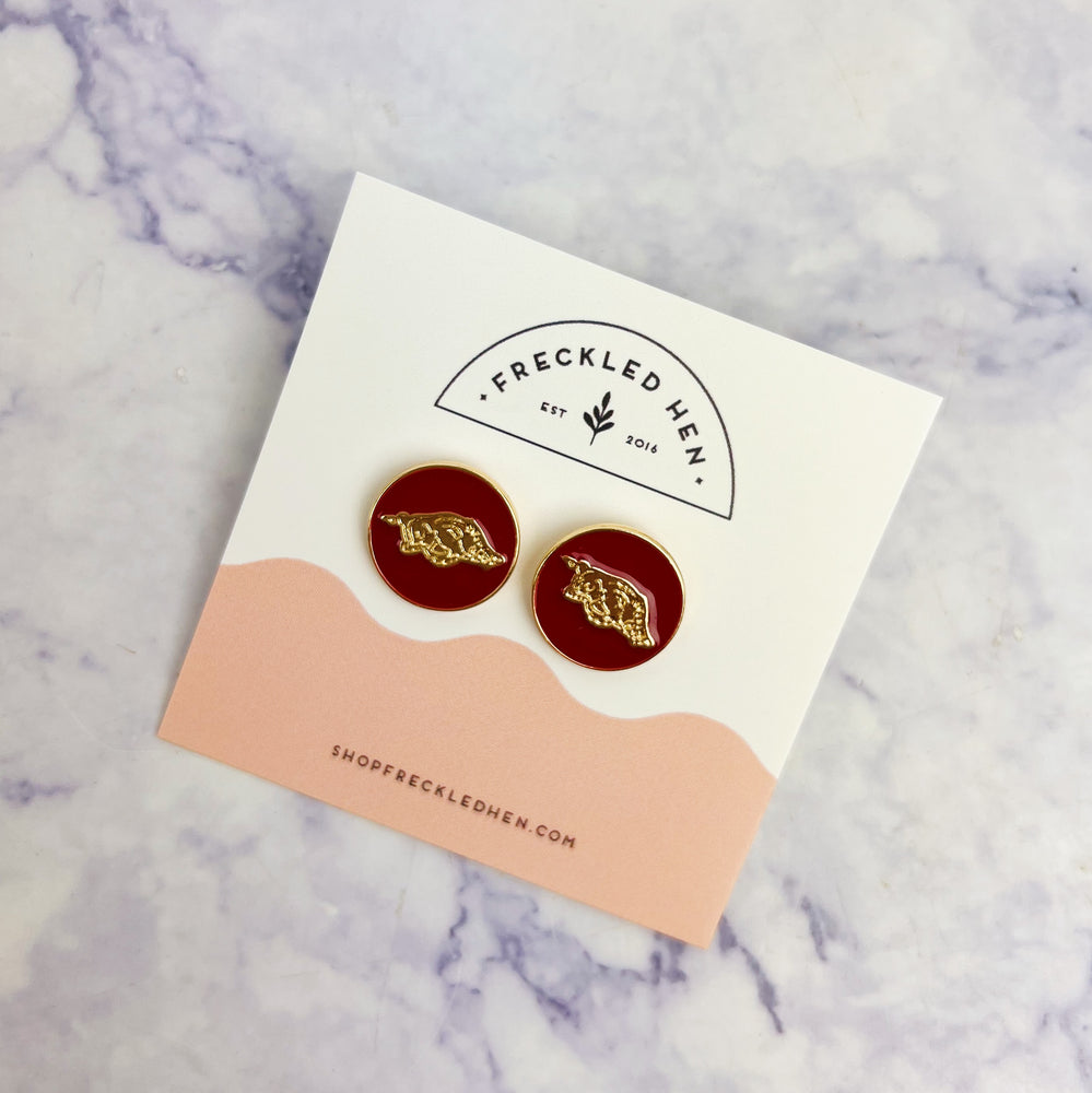 Razorback Stud Earrings