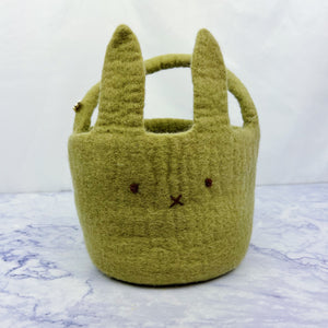 Wool Bunny Easter Basket