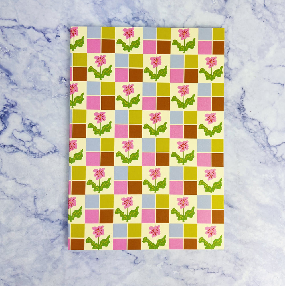 Pixel Checkered Dot Grid Notebook