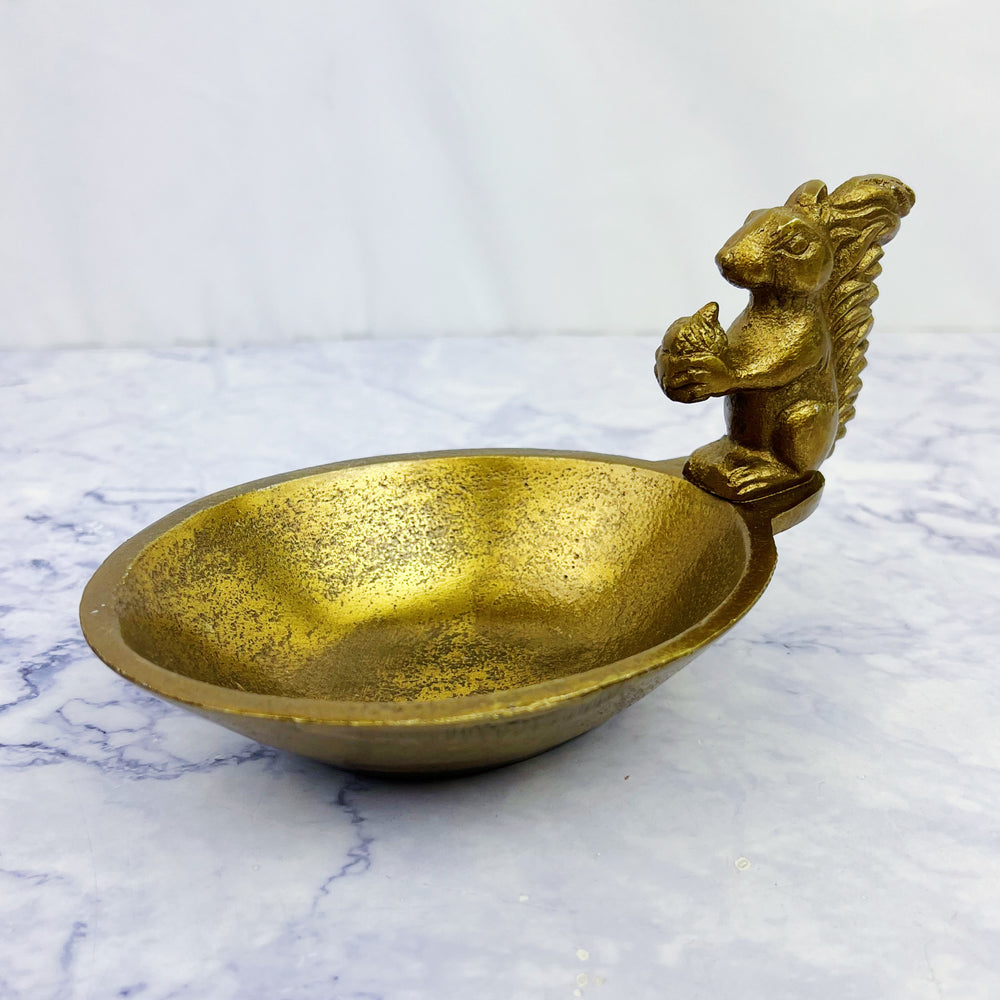 Brass Squirrel Bowl