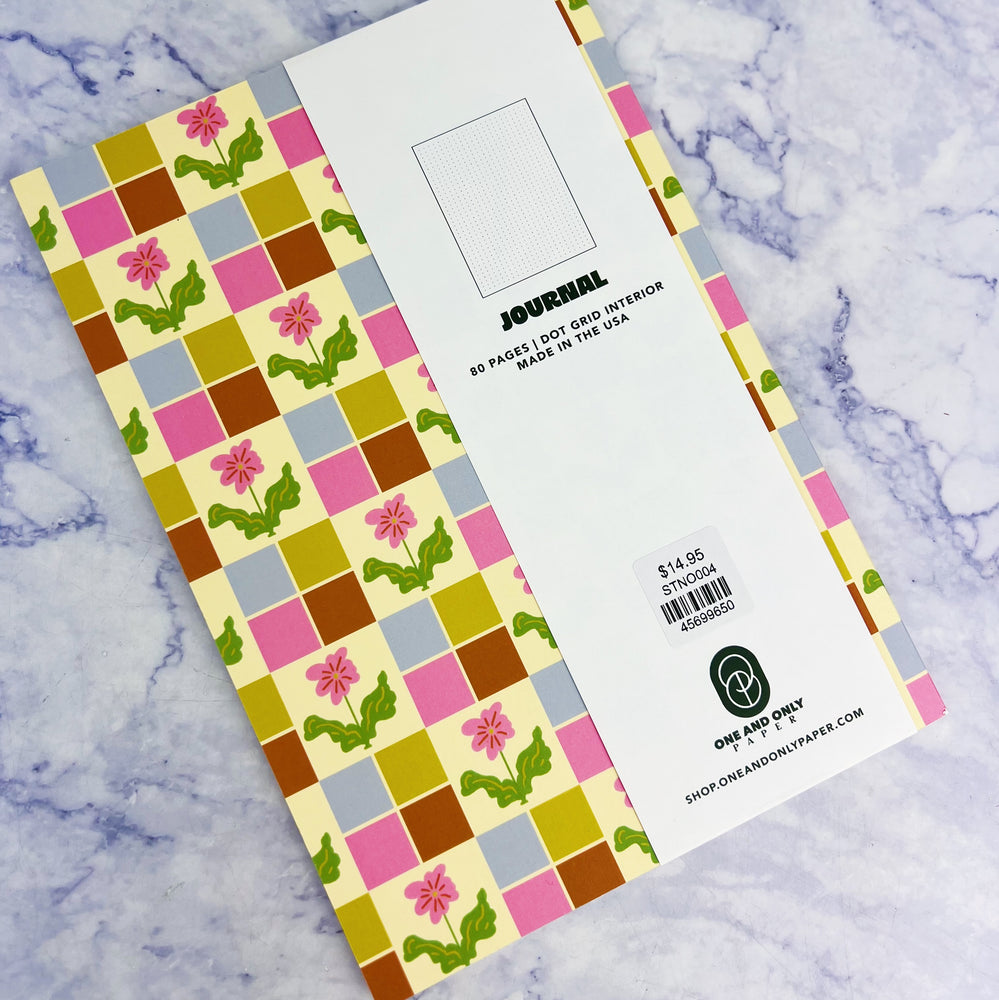 Pixel Checkered Dot Grid Notebook