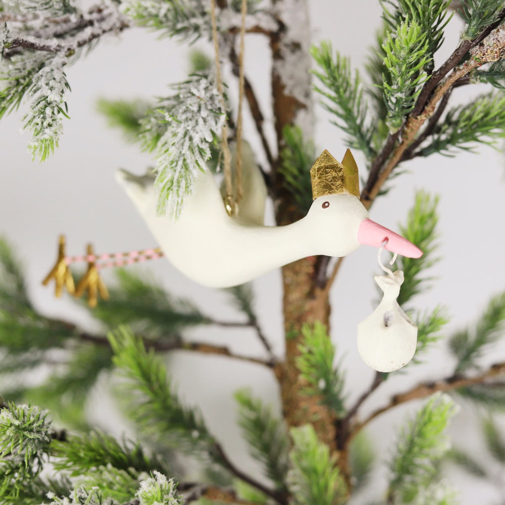 Flying Stork Ornament