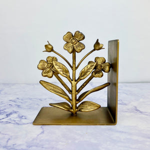 Cast Iron Flower Shaped Bookends