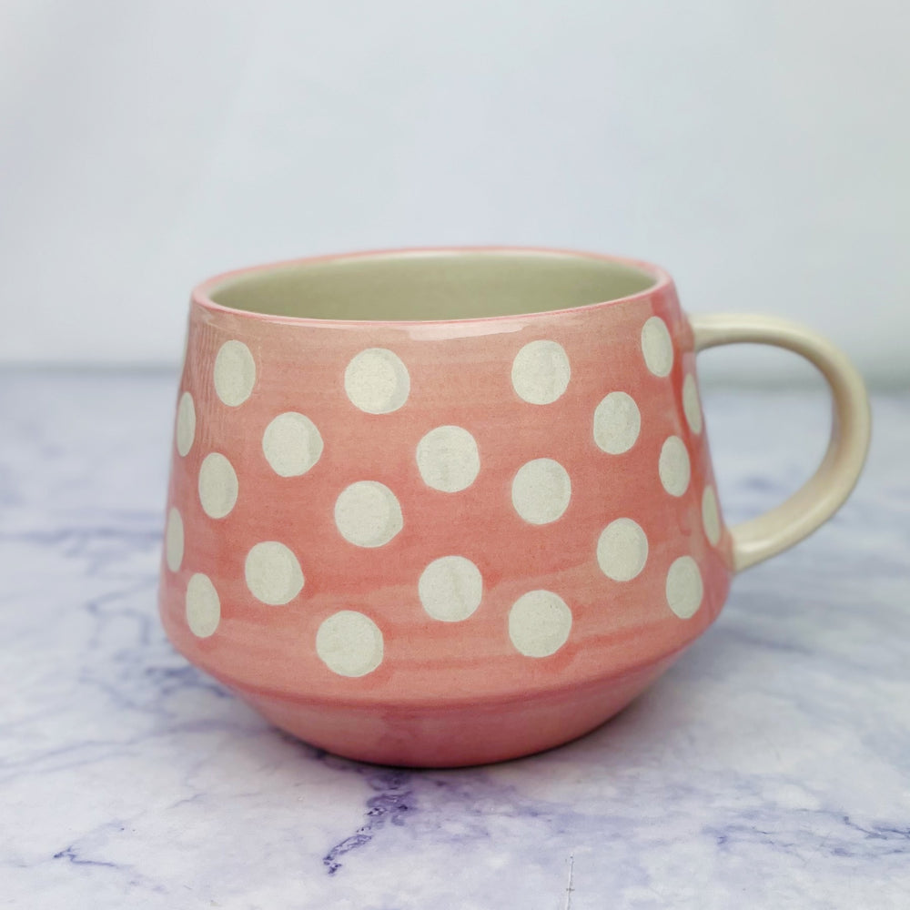 Hand Painted Polka Dot Mugs