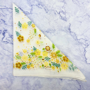 Cream Boho Floral Bandana
