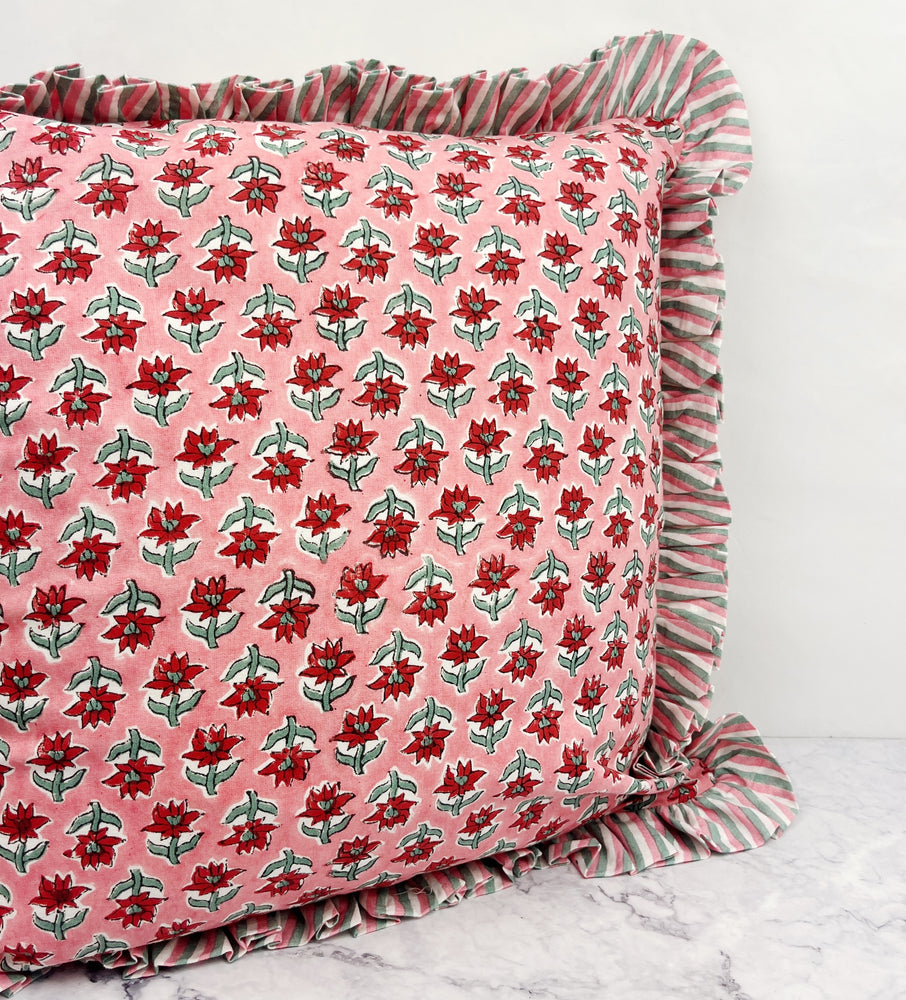 Pink Sabrina Ruffle Pillow