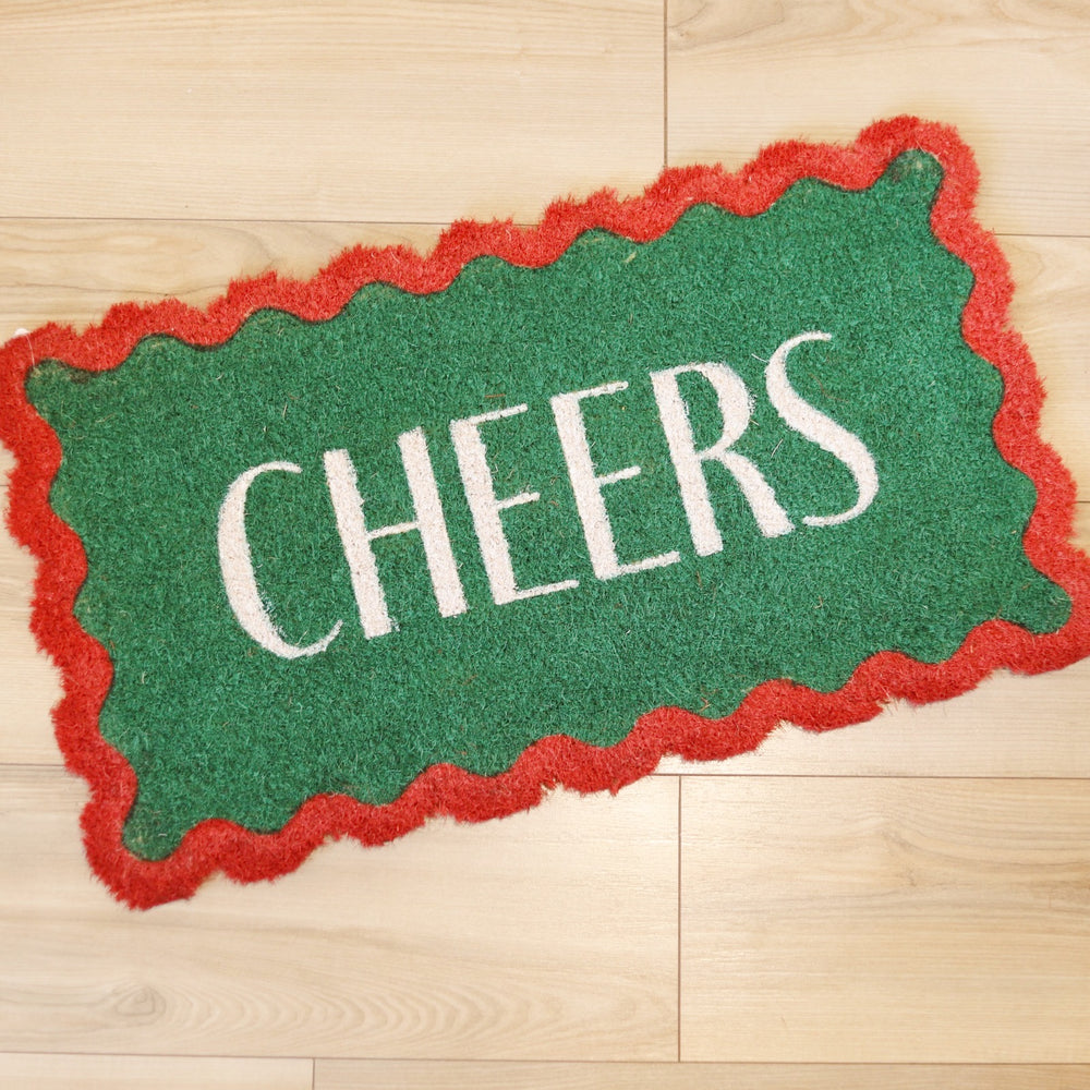 Cheers Scalloped Coir Doormat
