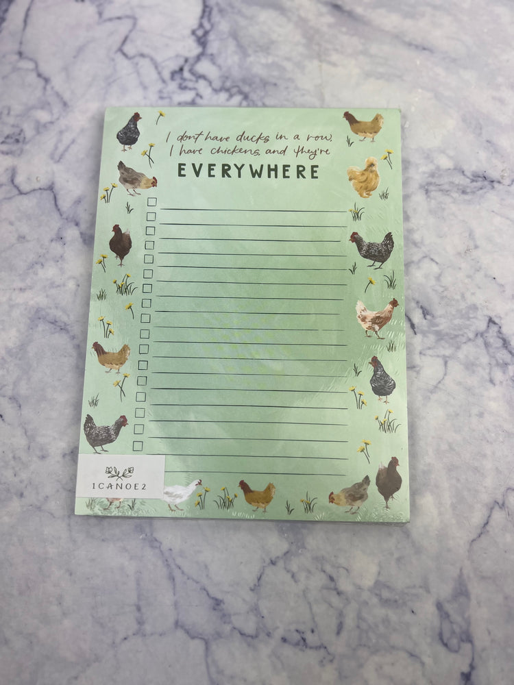 Chicken Meadows To Do Notepad