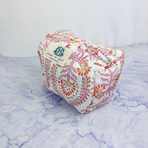 Dahlia Quilted Cosmetic Bag